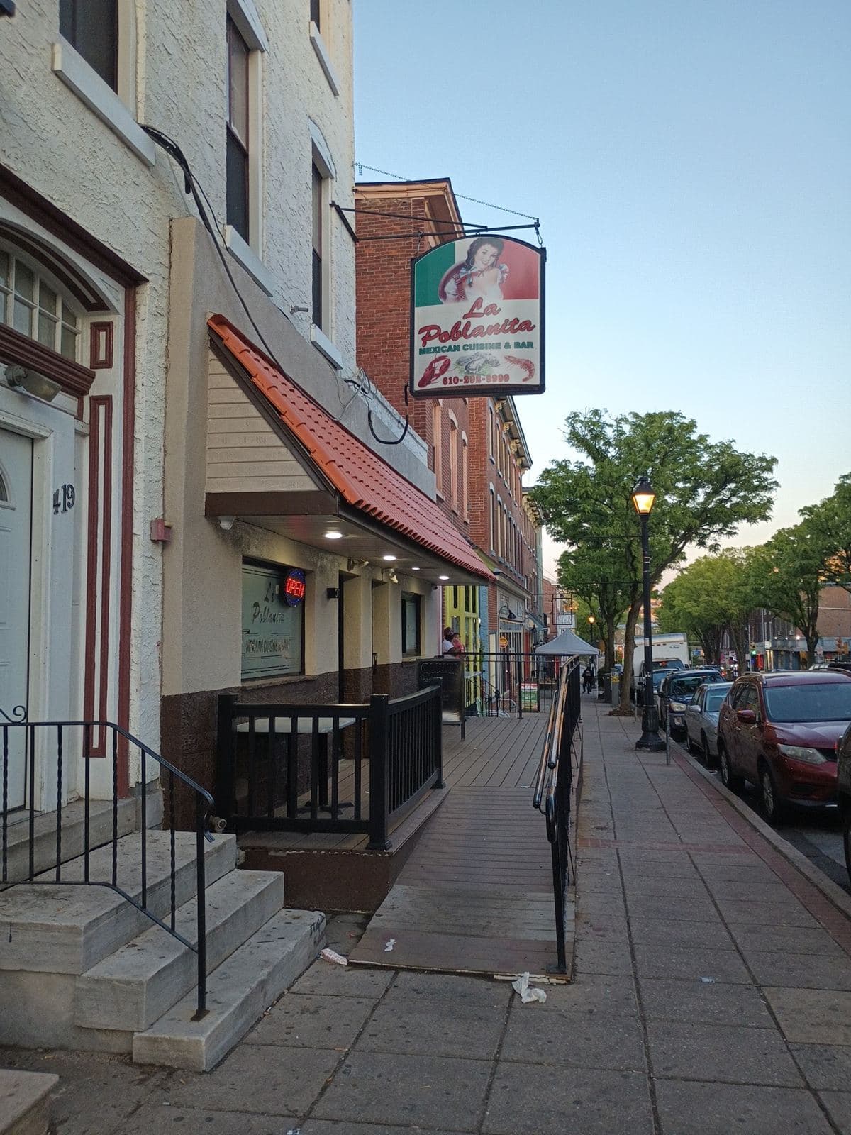 The front of La Poblanita on West Marshall Street